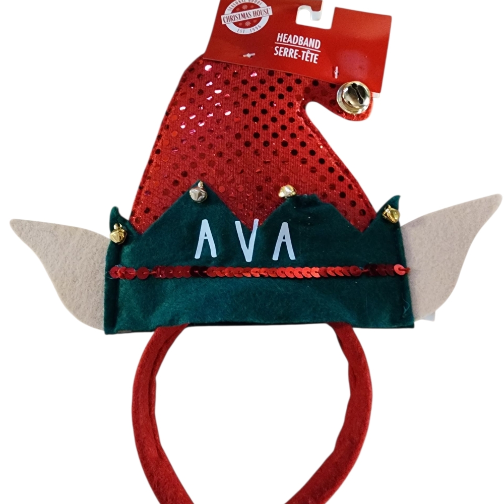 Festive Elf Headband with Bells